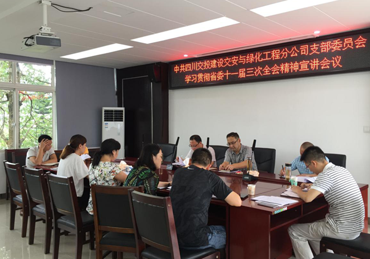 公司交綠分公司組織全體黨員召開(kāi)學(xué)習貫徹省委十一屆三次全會(huì )精神專(zhuān)題宣講會(huì )